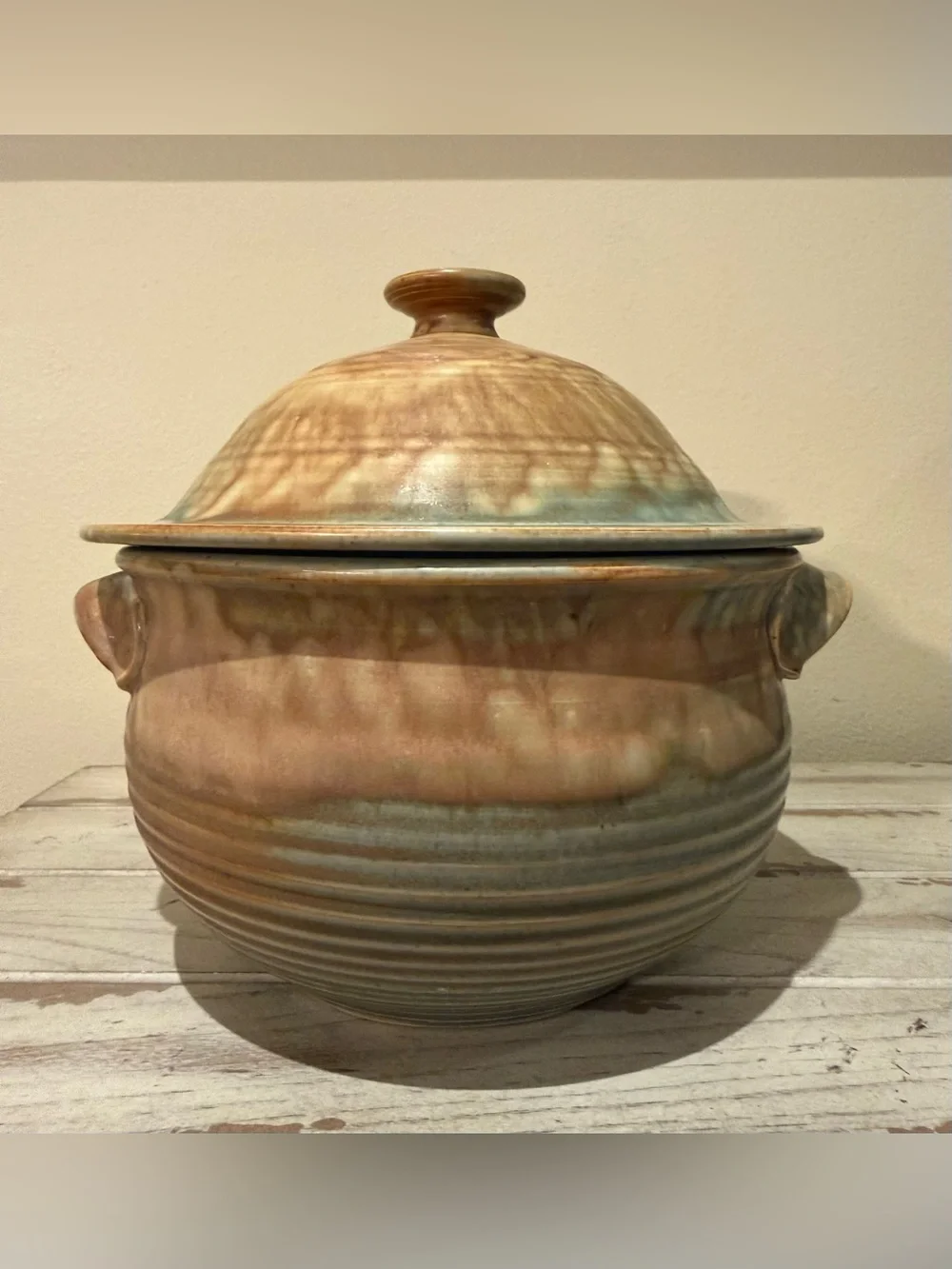 Vintage Tom Jones Pottery Fairhope AL Signed Chimney Steamer Cooking Pot 2010